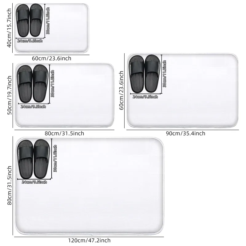 Seaside Series Modern Decorative Bathroom Anti-Slip Floor Mat