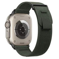 Trail Loop Nylon Strap for Apple Watch - Durable and Stylish Bracelet Wristband (Army green black)