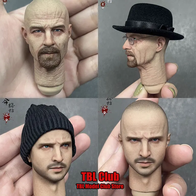 In Magazzino Zgjktoys Jk-003 Jk-004 Scala 1/6 Soldato Maschio Walter Jesse Head Sculpt Breaking Bad Head Fit Bambola Action Figure Da 12 Pollici