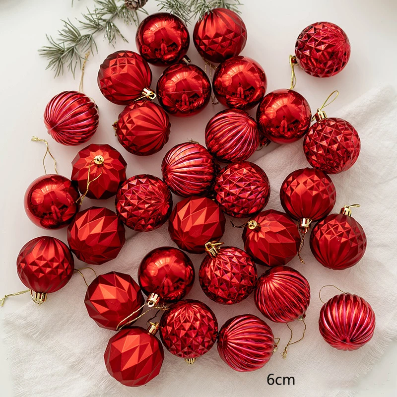 Description Picture 4 of item6/8cm Christmas Balls Christmas Tree Ornament Ball Xmas Hanging Tree Pendant Home Party Gift Decor Navidad 2023 New Year