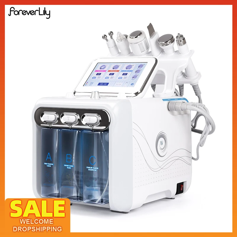 

6 In 1 Water Oxygen Jet Aqua Peeling Hydra Beauty Facial Skin Deep Cleansing Machine Professional Hydro Dermabrasion SPA Salon