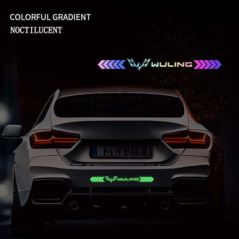 

Safety Warning Reflective Car Luminous Stickers For Wuling almaz Hongguang S cortez Victory 530 730 air EV 560 RS-5 Accessories