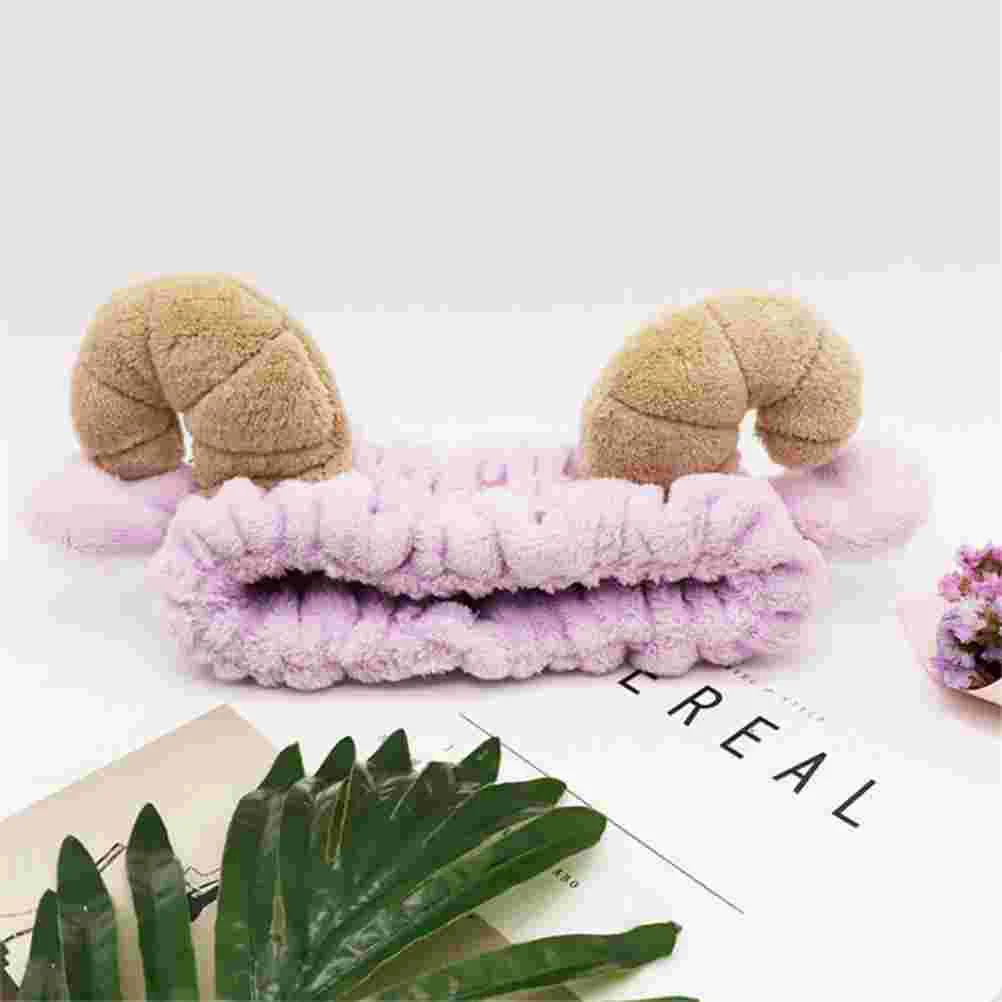 

Makeup Horn Headband Facial Spa Headband Elastic Plush Animal Ear Cosmetic Makeup Headband Headwrap Cartoon Face Wash Hair Band