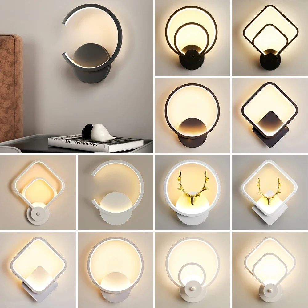 

Nordic LED Wall Lamp for Bedroom Bedside Interior LED Wall Lights Wall Sconce for Living Room Corridor Aisle Porch Indoor Lamps