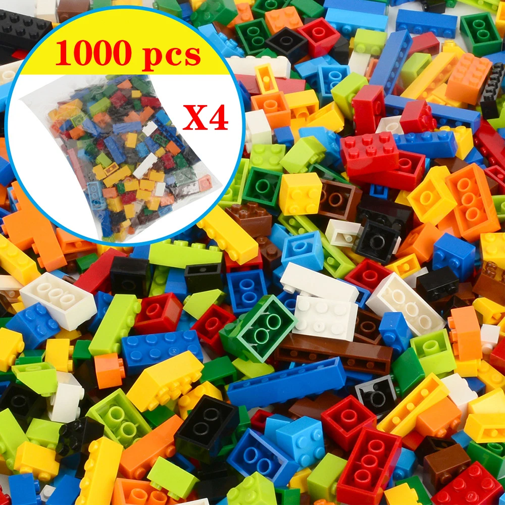 thumbnail image 1 of 1000 piezas, 500 piezas, juguetes creativos de diseño para hacer uno mismo, modelo para niño y niña, bloques de construcción MOC, ladrillos clásicos, regalo de Navidad, 1 of 5