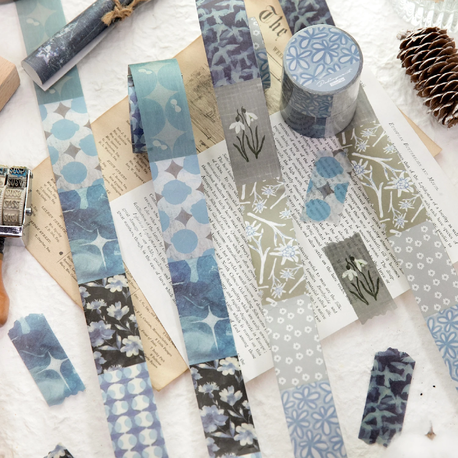3m/Roll Decorative Adhesive PET Tape Beautiful Scenery for Journal Scrapbooking Collage Diary Stationery Stickers Paper Masking
