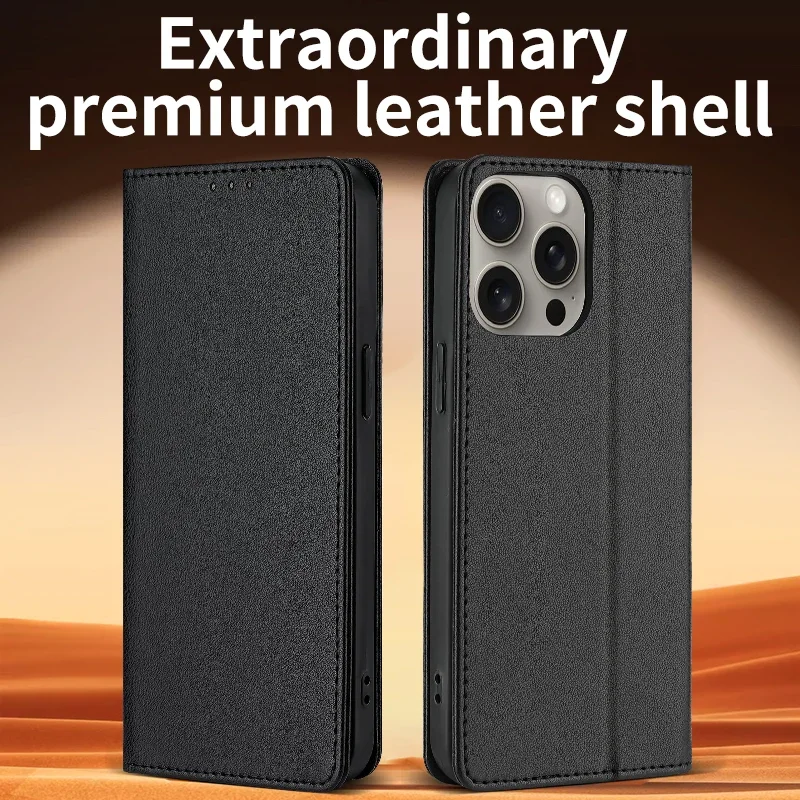 Sleek Leather Protective Case with Magnetic Closure and Enhanced Durability