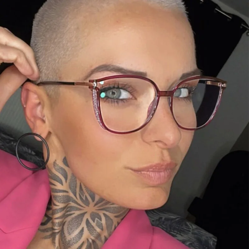 Anti Blue Light Female Glasses Frames Ladies Square Optical Eyeglasses Frames Women\'s Fashion Eyewear Unisex