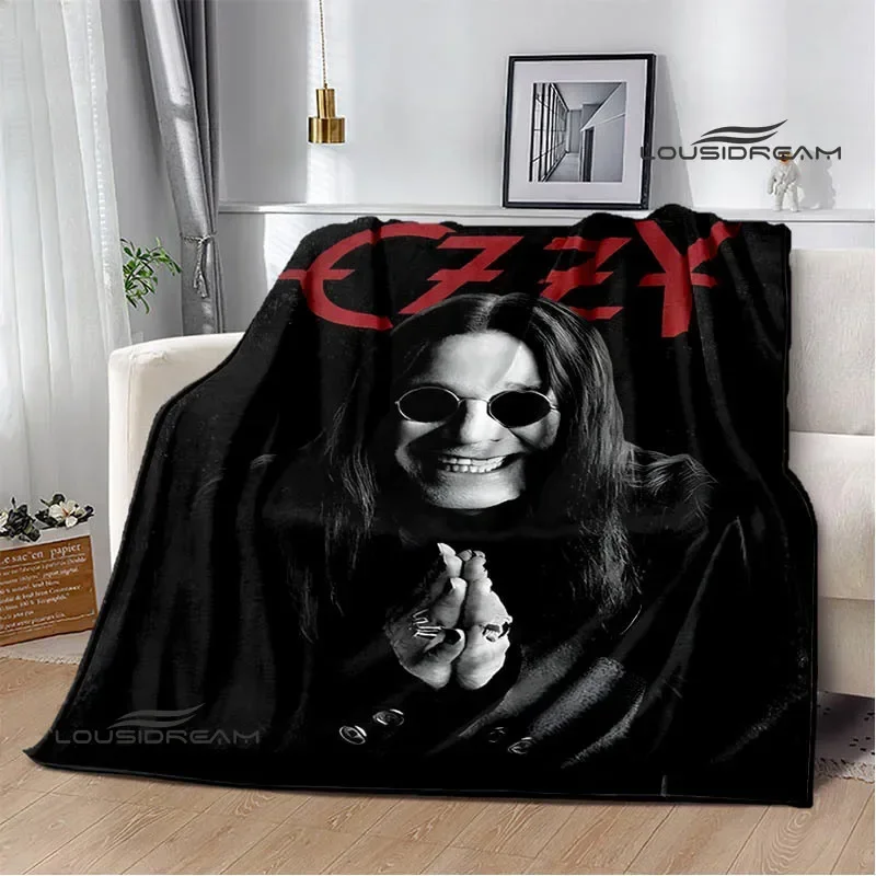 Ozzy osbourne retro personality blanket warm beautiful blanket flannel soft and comfortable home travel blanket birthday gift 3