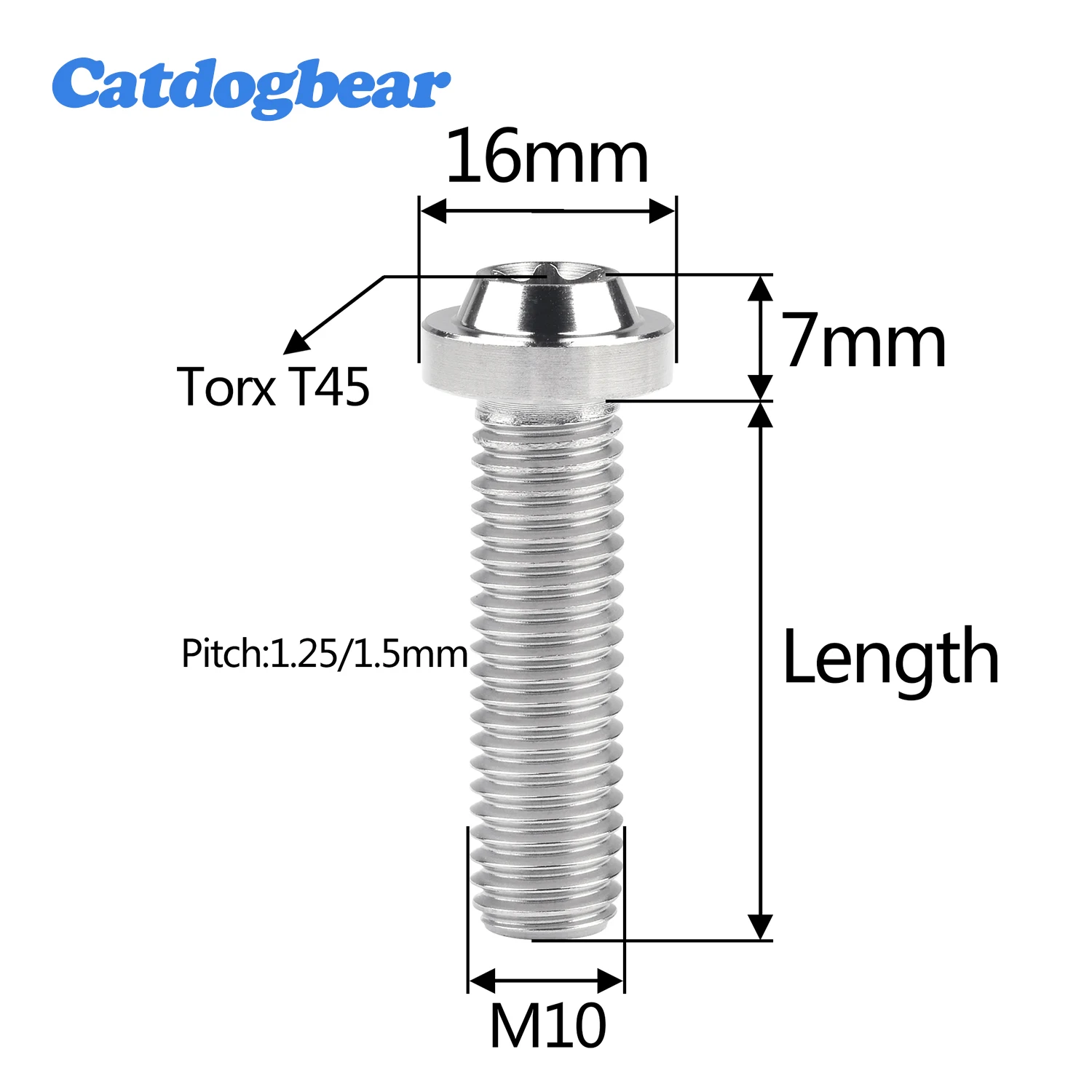 125 15mm t45 torx head parafusos pecas de motocicleta 01
