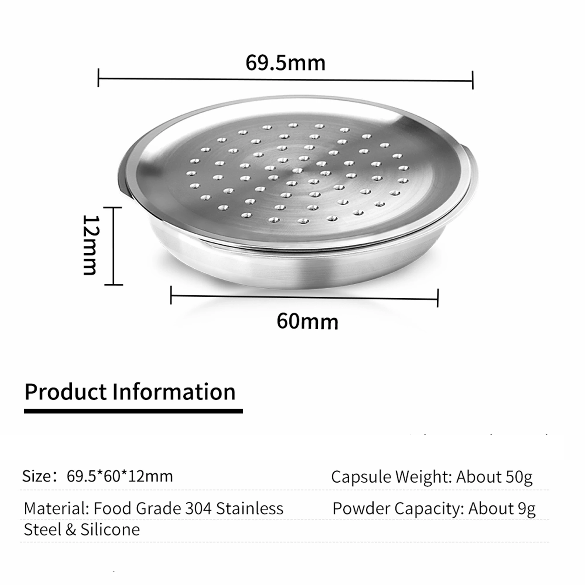 Reusable Coffee Capsule  for Philip Senseo HD6592  Senseo HD7801 Machine Espresso Stianless Steel Refillable Coffee Pad Filters