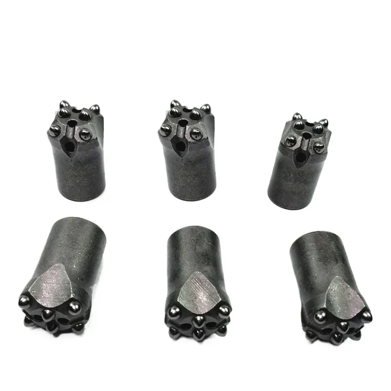 6T 및 7T 테이퍼 버튼 비트, 암반 천공 및 광산용 32mm-50mm 경질 구형 초경합금 마모부