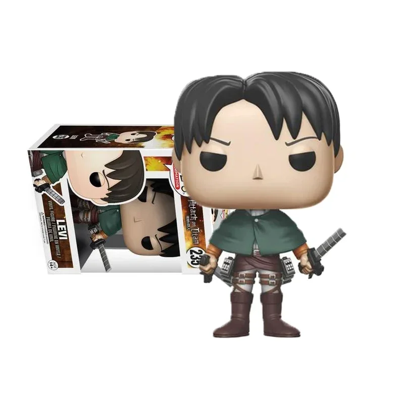 thumbnail image 1 of 2025 NUEVA Figura de acción Funko Pop Attack On Titan Series Cleaning Levi #239 Colección de juguetes Muñecas Regalos para niños Figura, 1 of 5