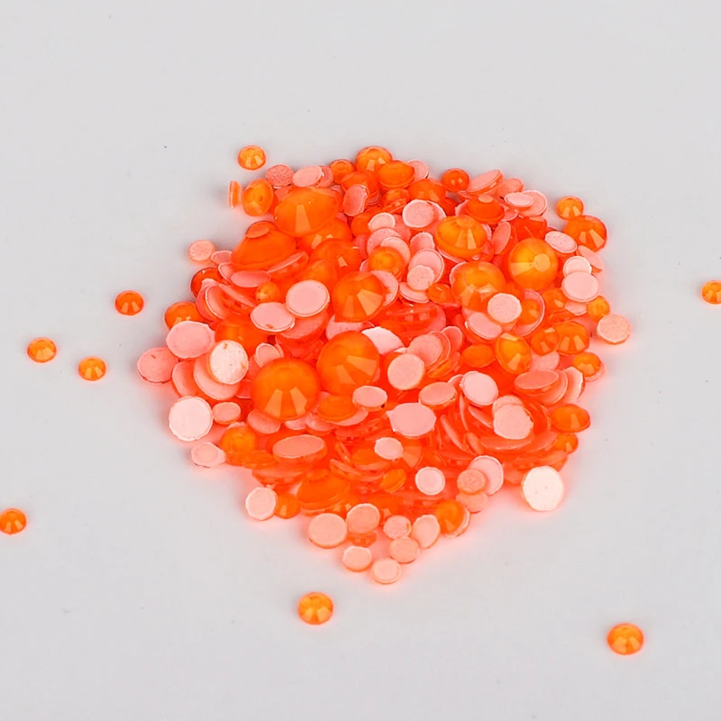 Luminous Orange Glass Rhinestones