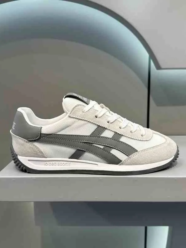 Men's Fashionable Casual Shoes Breathable Comfortable Low Cut Summer Season Sport Style round Toe Thick Bottom Rubber Sole - 4