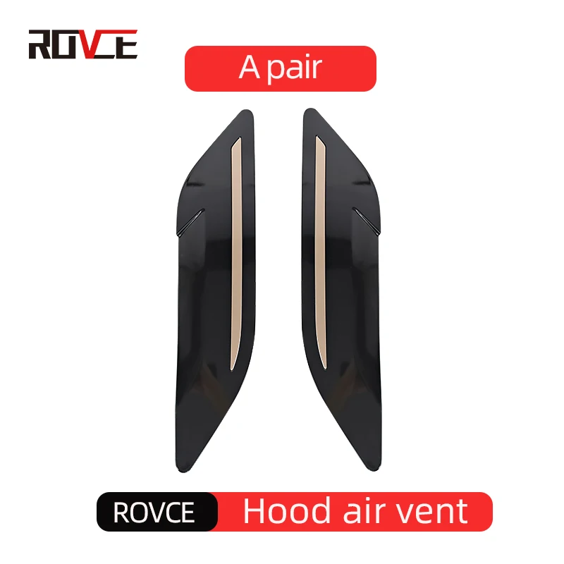 Jadeshay Car Exterior Hood Air Vent Trim Outlet Wing Trim Air Wing Trim