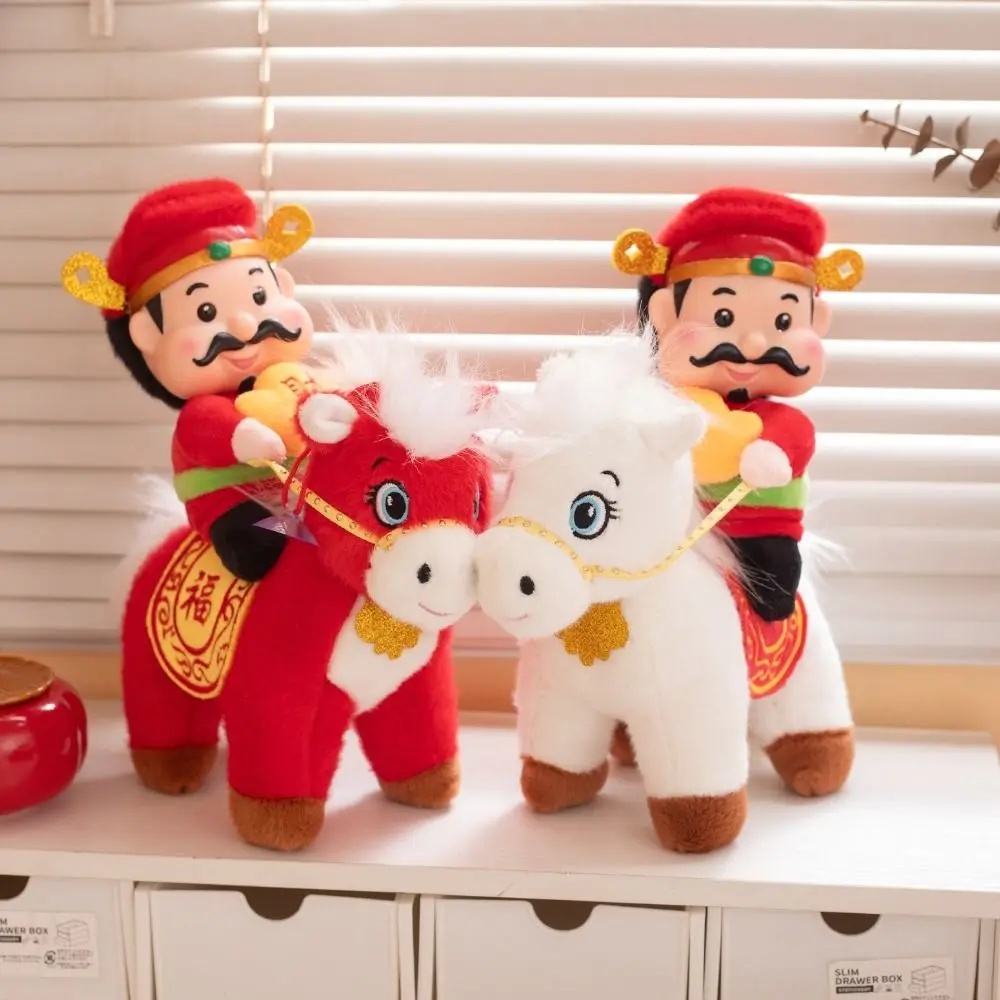 Pretty PP Cotton Horse Long Mane Attractive Eyes Standing Foal Dreamy Lifelike Horse Children Companion