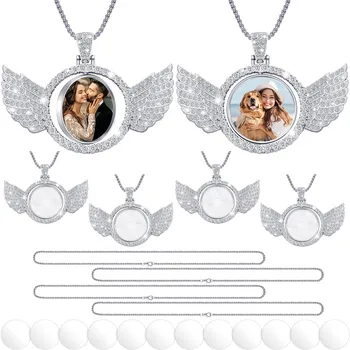 Sublimation Rhinestone Trays Pendant Set – Earrings, Keychain, and Tag Boards for DIY Jewelry Crafting & Heat Transfer 1