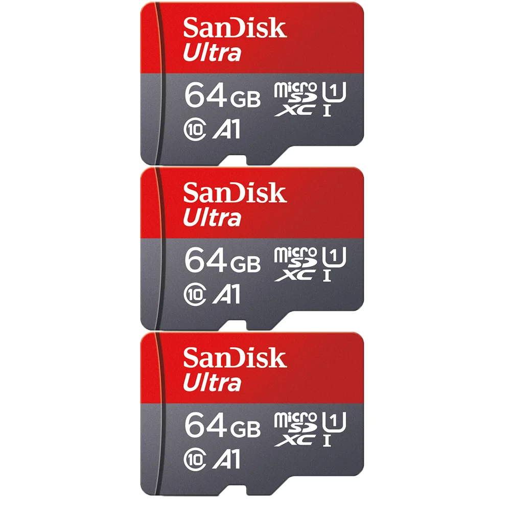 SanDisk 3 pcs sell 256GB micro SD A1 Ultra Memory Card SDXC UHS-I 120M/s 16GB 32GB 64GB 128G 400G 512G 1TB TF Card carto memoria 4gb sd card Memory Cards