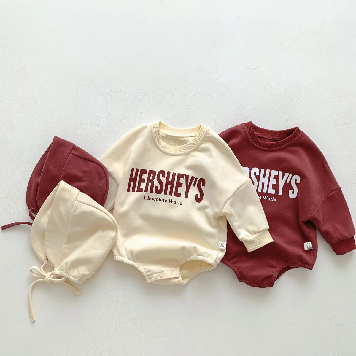 

2023 Autumn New Baby Long Sleeve Bodysuit Cotton Letter Print Baby Boys Jumpsuit With Hat 2Pcs Set Infant Girl Sweatshirt Romper