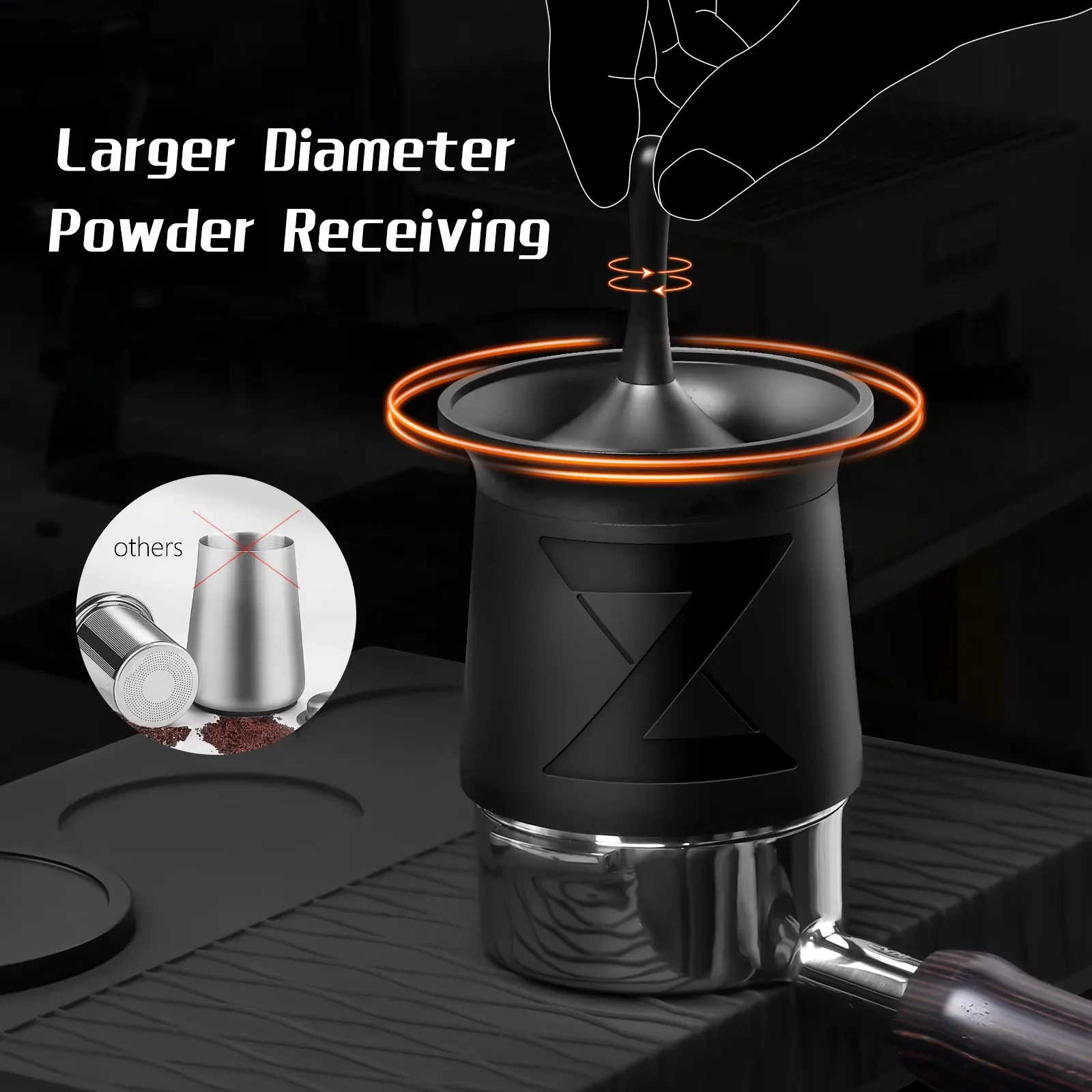 IKAPE Coffee Blind Shaker, Espresso Powder Receiving Cup, Coffee Powder Receiving Container for Portafilters 51/54/58mm (z graphic...
