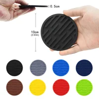 Pack of 4 Drink Coasters Kitchen Table Placemat Coffee Cup Mat Silicone Draining Bowl Holder Pad Tableware Home  Gray 2