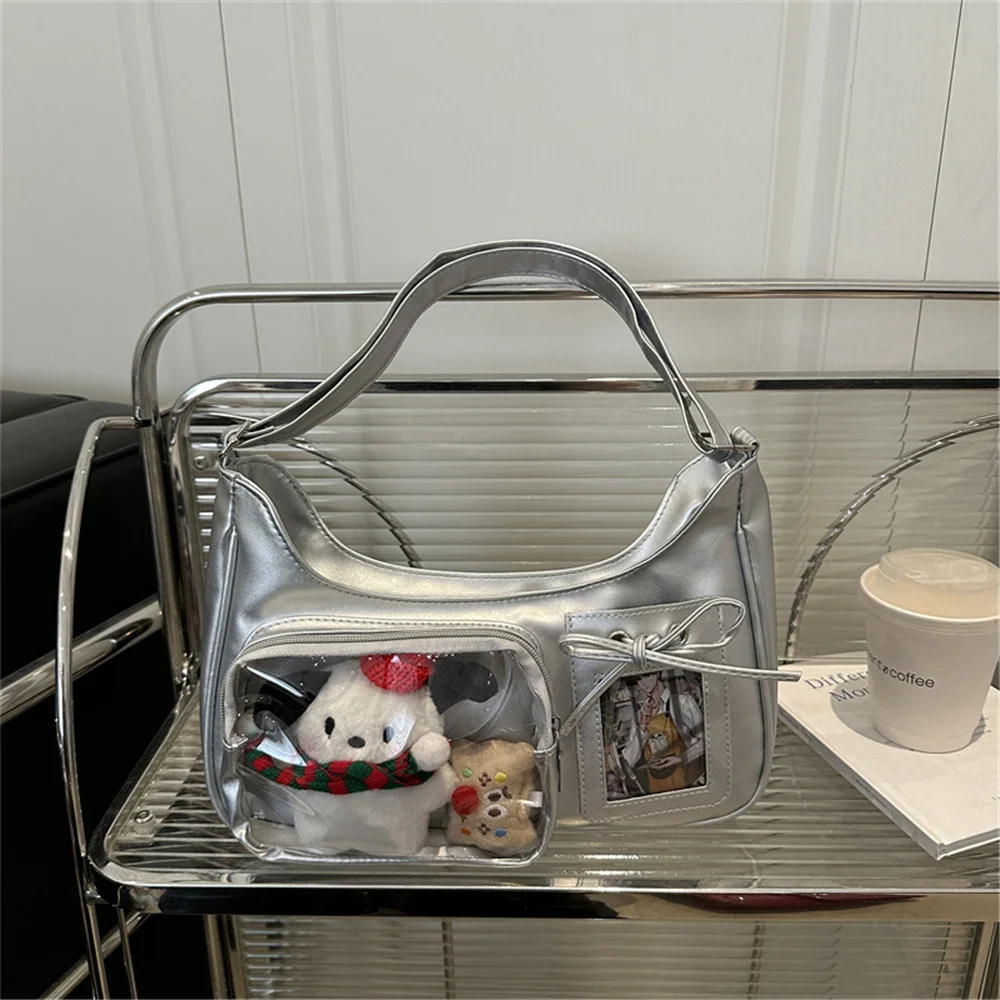 Y2k Transparent Ita Bag Versatile Trendy Doll Bag For Women Casual Purse Lolita Handbag Student Japanese Korean Crossbody Bag