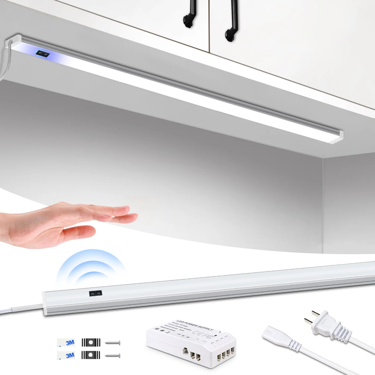 Hand-Sweep-Switch-LED-Under-Cabinet-Light-for-Kitchen-Lamp-Aluminum ...