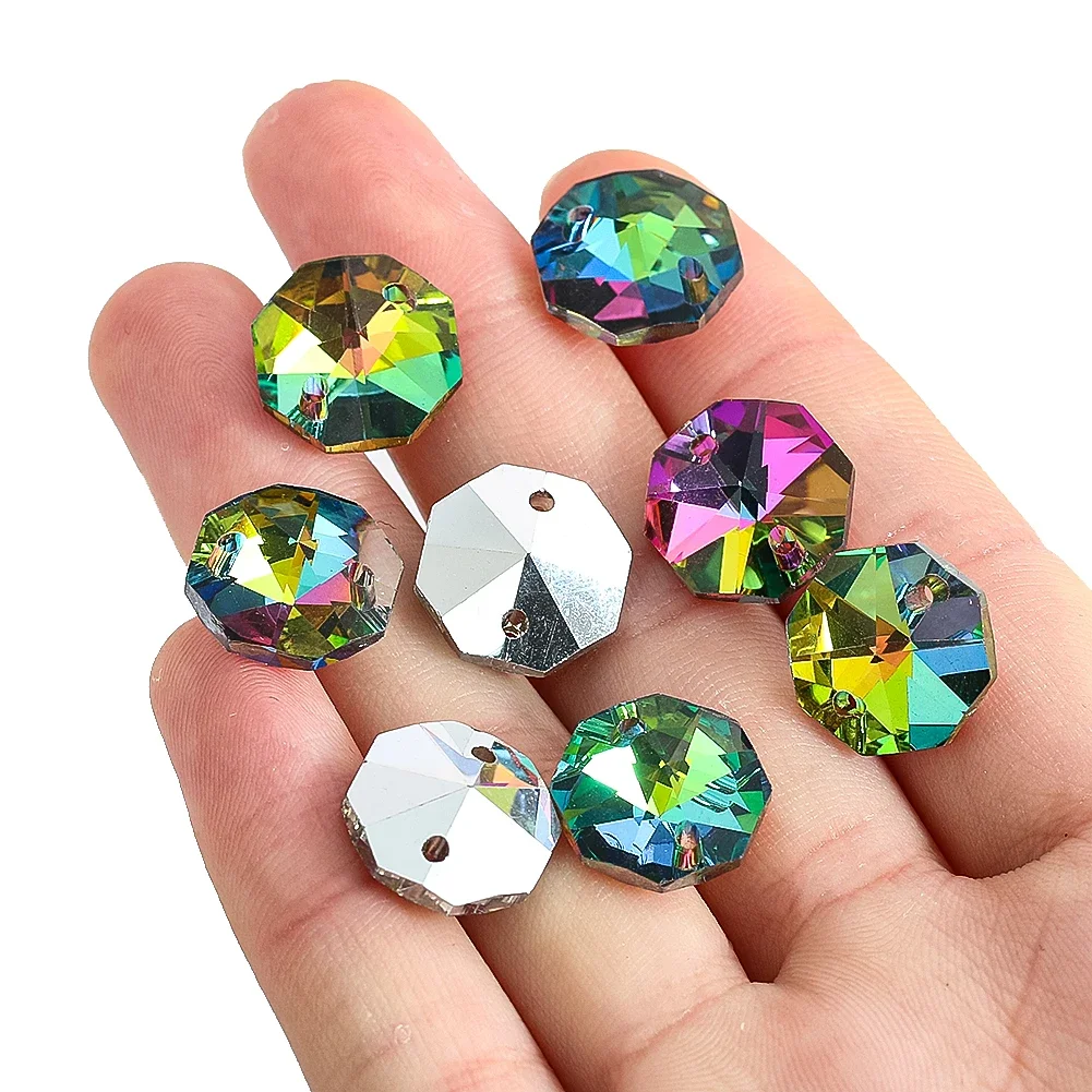 Sun Catcher 20PCS Crystal Octagon Beads for Chandelier DIY Jewelry Making