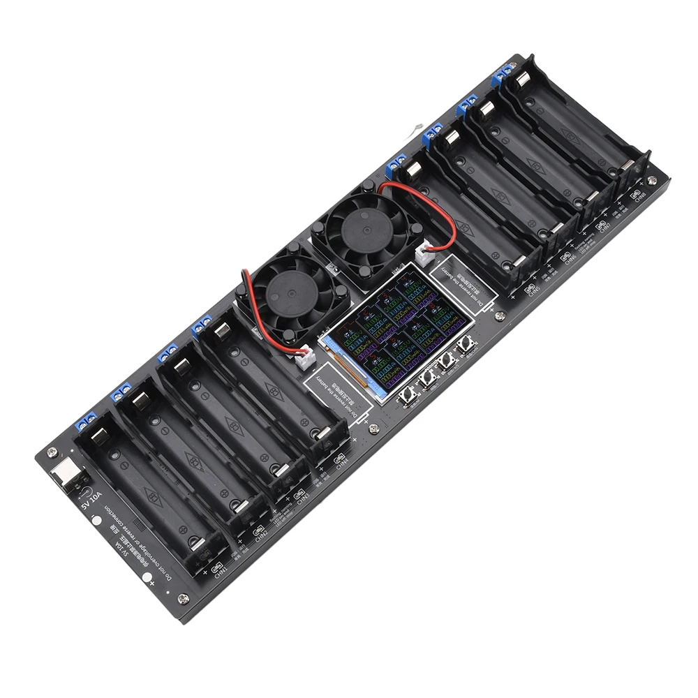 8 Channels 18650 Lithium Battery Tester  DC Port 2.4-inch Color Screen Digital Battery Power Detector Module DC5V 10A Tester 4