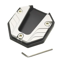 Scooter and Motorcycle Kickstand Extender Foot Side Stand Extension (Silver)