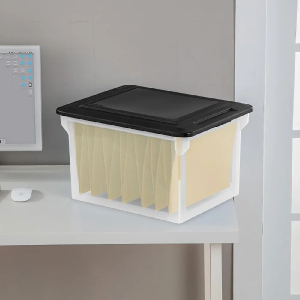 File Box, Stackable Storage Bin with Lid 4