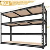 Garage Shelving Heavy Duty 2500LBS Storage Adjustable Garage Storage Shelf 4 Tier Metal Shelves for Storage Rack Industrial 6
