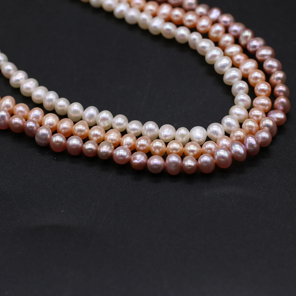 4-5mm Natural Freshwater Pearl Potato Shape Loose Spacing High-quality Pearl Beads Jewelry Making DIY Necklaces Earrings Gift