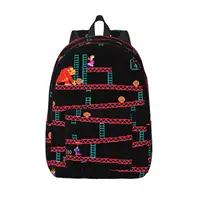 Donkey Kong Backpack for Student School Book Bags Arcade Game Collage Retro Daypack Preschool Primary Bag Outdoor 1
