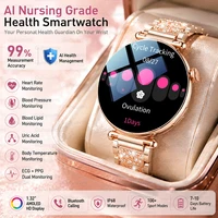 Montre connectée de luxe pour femmes, écran AMOLED de 1.32 pouces, moniteur de fréquence cardiaque, de pression artérielle, étanche IP68, montres de sport 1