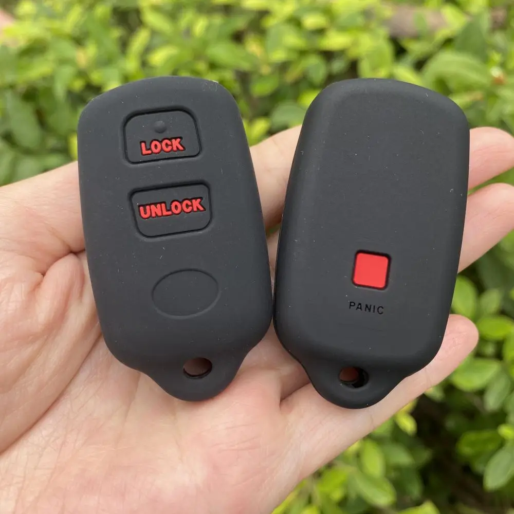 Key case key case cover car key shell remote control case cover silicone car remote key cover case 2 + 1 button for TOYOTA RAV Cruiser 4Runner Camry Celica Echo Highlander keychain accessories