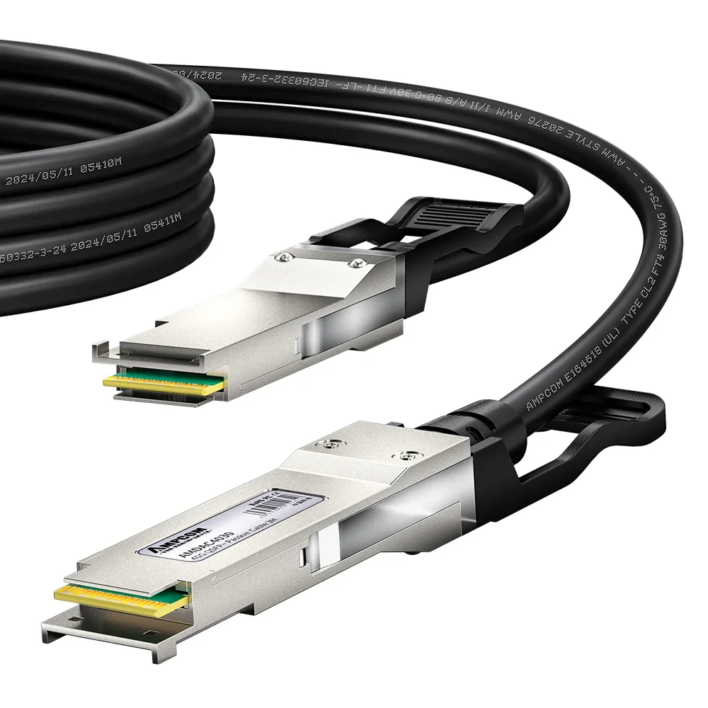 AMPCOM 40G DAC Cable QSFP+ Passive Direct Attach Copper Twinax Cable, for Cisco, Mikrotik, Ubiquiti, Meraki