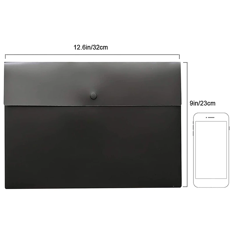 

5 Folder Folder Pocket Gram Plastic Envelope Flat File Letter Organizer with Snap Closure A4 Letter Size