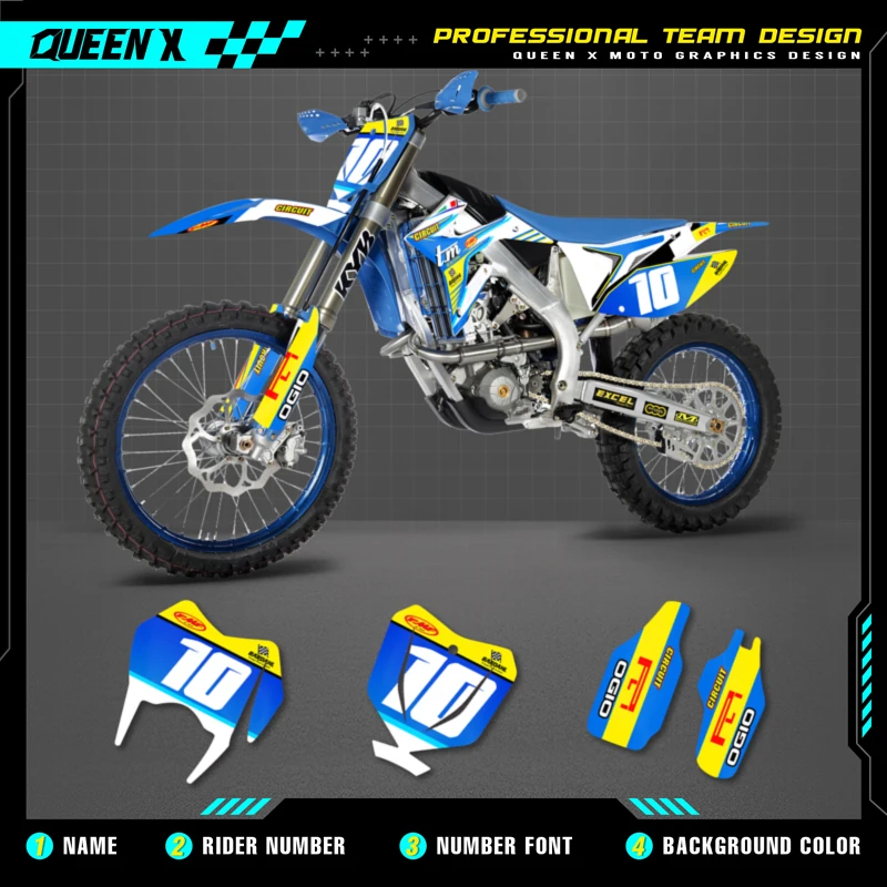 

Оригинальный Мотоцикл QUEEN X для TM RACING 125 144 250 300 450 2015-2018 2019 2020, графическая фотография, фотографический комплект 07