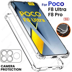 Clear Crystal Soft Silicone Shockproof Case with Airbags - Poco F9 Pro (Transparent)