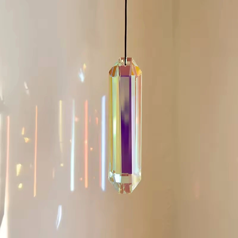 76/120mm Rainbow Reflection Crystal Suncatcher Faceted Glass Chandelier Prism Replacement Pendant Window Hanging Decor