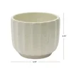 ceramic ribbed vase - cream white 4.5-inch elegant flower pot
