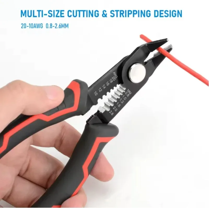 Precision Wire Stripper and Cutter Tool with Safety Lock & Ergonomic Design