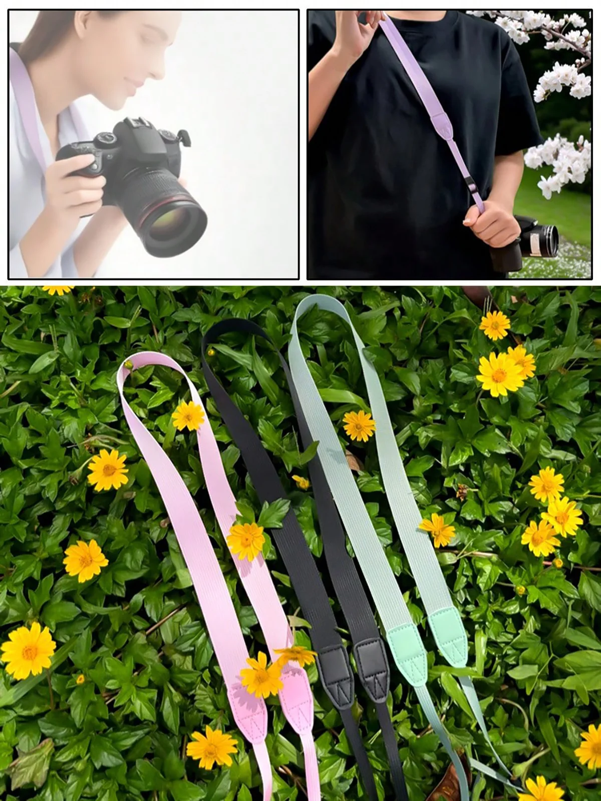 조절 가능한 카메라 스트랩, 손목 스트랩, DSLR 카메라, 미러리스 카메라, 즉석 카메라용 10자형 스트랩, 미니멀리스트 디자인, 충격 흡수 기능