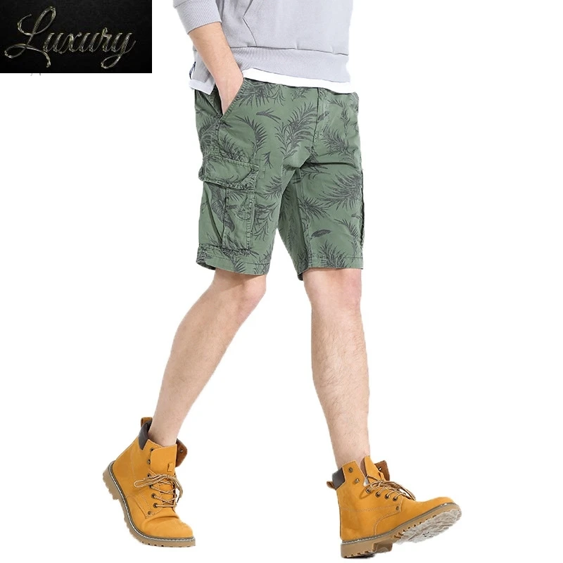 

Camouflage Short Pants Men Cargo Shorts Cotton Washed Bermudas Breeches Young Summer Hot Camo Overalls Male Clothes 2023