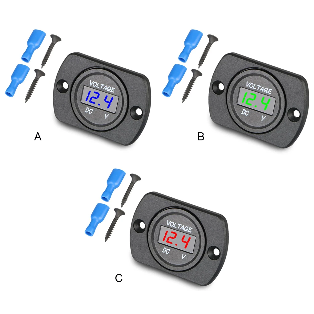 

Automotive Voltmeter Pre-drilled Copper Voltage Meter Truck Gauge