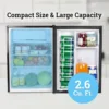 2.6 Cu.Ft. Compact Refrigerator with Freezer, 2 Shelfs, Perfect for Homes, Offices, Dorms, Black 4