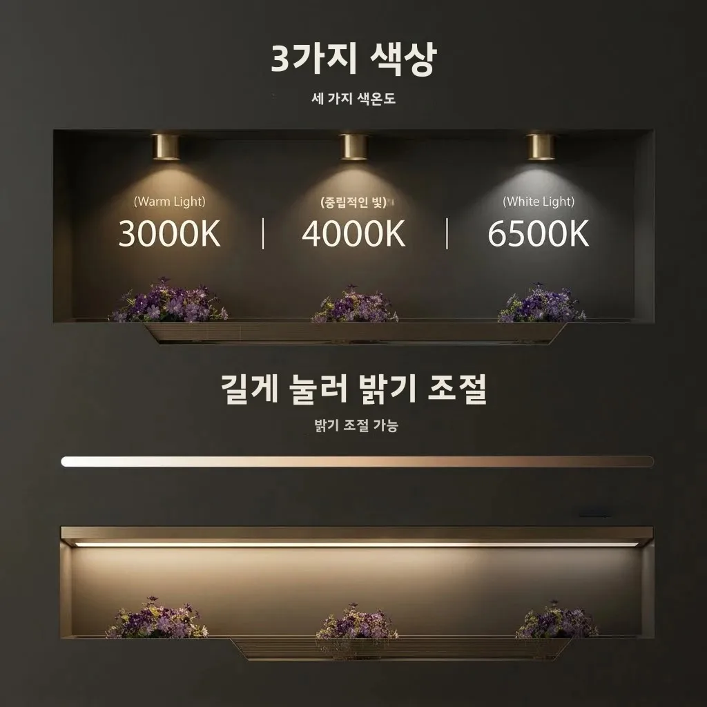 KFV 인체 감지 벽등 USB 충전식 자석 LED 스포트라이트 램프 분위기 조명 통로 장식용 그림 아트 벽등 이미지 2