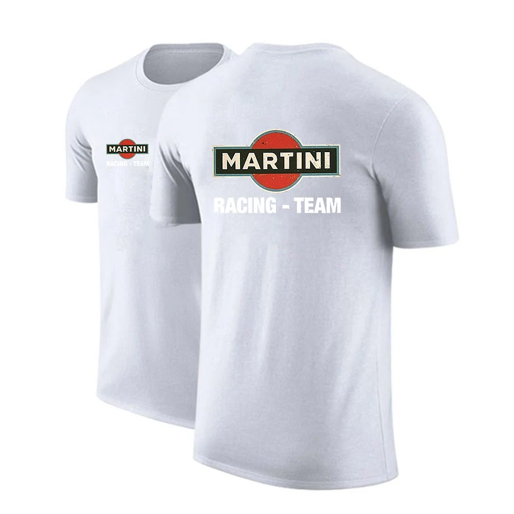 Martini Racing Summer New T-shirt Classic fashion solid color sports casual round neck T-shirt